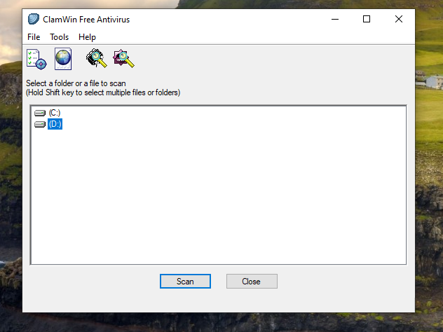 tela windows clamwin