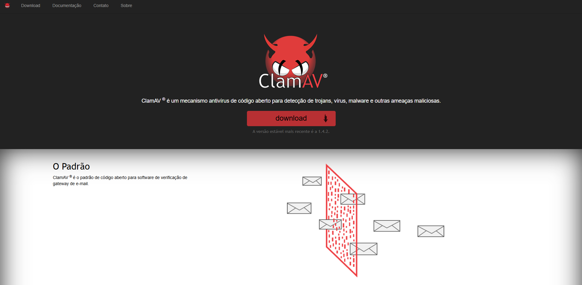 imagem site antivirus clamav
